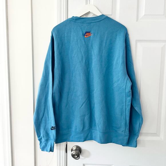 Nike NSW Sport Essentials+ Crewneck Dutch Blue Sweatshirt DM8886-469 Large - Picture 8 of 13